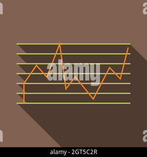 Symbol für Finanzstatistiken, flacher Stil Stock Vektor