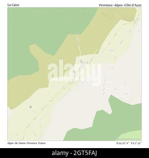 Le Caire, Alpes-de-Haute-Provence, Frankreich, Provence-Alpes-Côte d'Azur, N 44 22' 9'', E 6 3' 33'', map, Timeless Map veröffentlicht im Jahr 2021. Reisende, Entdecker und Abenteurer wie Florence Nightingale, David Livingstone, Ernest Shackleton, Lewis and Clark und Sherlock Holmes haben sich bei der Planung von Reisen zu den entlegensten Ecken der Welt auf Karten verlassen.Timeless Maps kartiert die meisten Orte auf der Welt und zeigt die Verwirklichung großer Träume Stockfoto