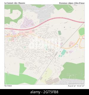 Le Cannet-des-Maures, Var, Frankreich, Provence-Alpes-Côte d'Azur, N 43 23' 32'', E 6 20' 22'', map, Timeless Map veröffentlicht im Jahr 2021. Reisende, Entdecker und Abenteurer wie Florence Nightingale, David Livingstone, Ernest Shackleton, Lewis and Clark und Sherlock Holmes haben sich bei der Planung von Reisen zu den entlegensten Ecken der Welt auf Karten verlassen.Timeless Maps kartiert die meisten Orte auf der Welt und zeigt die Verwirklichung großer Träume Stockfoto