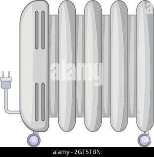 Elektrische Heizung Symbol, Cartoon Stil Stock Vektor