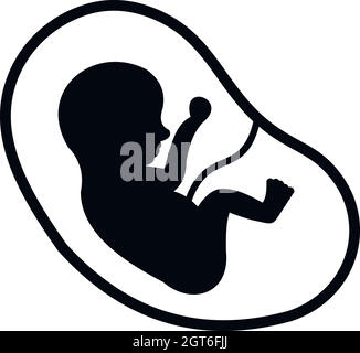 Fetus Symbol, einfachen Stil Stock Vektor