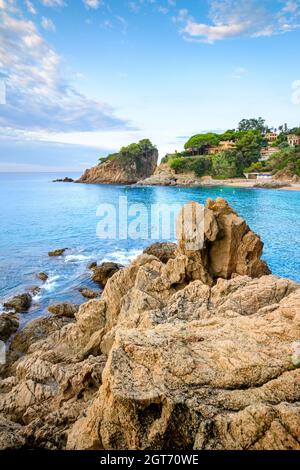 Schönen Sant Francesc Creek und Strand in Blanes in Spanien Stockfoto