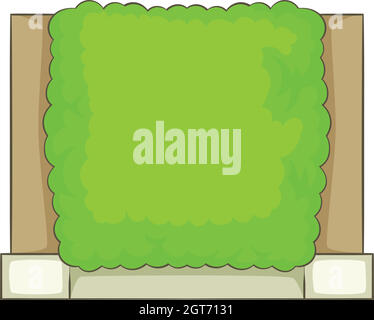 Grünen zaun Symbol, Cartoon Stil Stock Vektor