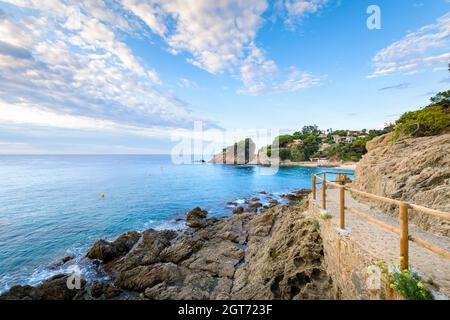 Schönen Sant Francesc Creek und Strand in Blanes in Spanien Stockfoto