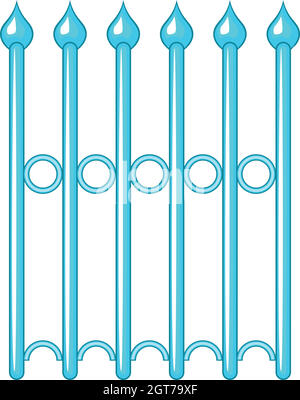 Dekorative Eisengitter Symbol, Cartoon Stil Stock Vektor