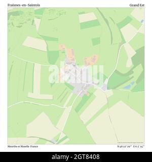 Fraisnes-en-Saintois, Meurthe et Moselle, France, Grand Est, N 48 22' 29'', E 6 3' 24'', map, Timeless Map veröffentlicht im Jahr 2021. Reisende, Entdecker und Abenteurer wie Florence Nightingale, David Livingstone, Ernest Shackleton, Lewis and Clark und Sherlock Holmes haben sich bei der Planung von Reisen zu den entlegensten Ecken der Welt auf Karten verlassen.Timeless Maps kartiert die meisten Orte auf der Welt und zeigt die Verwirklichung großer Träume Stockfoto