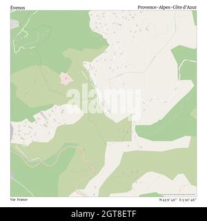 Évenos, Var, Frankreich, Provence-Alpes-Côte d'Azur, N 43 9' 49'', E 5 50' 46'', map, Timeless Map veröffentlicht im Jahr 2021. Reisende, Entdecker und Abenteurer wie Florence Nightingale, David Livingstone, Ernest Shackleton, Lewis and Clark und Sherlock Holmes haben sich bei der Planung von Reisen zu den entlegensten Ecken der Welt auf Karten verlassen.Timeless Maps kartiert die meisten Orte auf der Welt und zeigt die Verwirklichung großer Träume Stockfoto