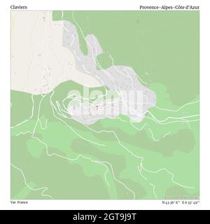 Claviers, Var, Frankreich, Provence-Alpes-Côte d'Azur, N 43 36' 6'', E 6 33' 49'', map, Timeless Map veröffentlicht im Jahr 2021. Reisende, Entdecker und Abenteurer wie Florence Nightingale, David Livingstone, Ernest Shackleton, Lewis and Clark und Sherlock Holmes haben sich bei der Planung von Reisen zu den entlegensten Ecken der Welt auf Karten verlassen.Timeless Maps kartiert die meisten Orte auf der Welt und zeigt die Verwirklichung großer Träume Stockfoto