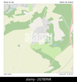 Berzy-le-sec, Aisne, France, Hauts-de-France, N 49 19' 58'', E 3 18' 43'', map, Timeless Map veröffentlicht im Jahr 2021. Reisende, Entdecker und Abenteurer wie Florence Nightingale, David Livingstone, Ernest Shackleton, Lewis and Clark und Sherlock Holmes haben sich bei der Planung von Reisen zu den entlegensten Ecken der Welt auf Karten verlassen.Timeless Maps kartiert die meisten Orte auf der Welt und zeigt die Verwirklichung großer Träume Stockfoto