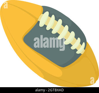 Rugby Ball Symbol, Cartoon-Stil Stock Vektor