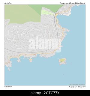 Anthéor, Var, Frankreich, Provence-Alpes-Côte d'Azur, N 43 25' 51'', E 6 53' 20'', map, Timeless Map veröffentlicht im Jahr 2021. Reisende, Entdecker und Abenteurer wie Florence Nightingale, David Livingstone, Ernest Shackleton, Lewis and Clark und Sherlock Holmes haben sich bei der Planung von Reisen zu den entlegensten Ecken der Welt auf Karten verlassen.Timeless Maps kartiert die meisten Orte auf der Welt und zeigt die Verwirklichung großer Träume Stockfoto