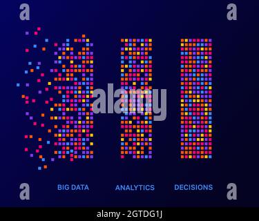Big-Data-Analysen. Digitale Analyse von Geschäftsinformationen Stock Vektor