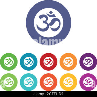 Symbol-Aum-Set-Symbole Stock Vektor