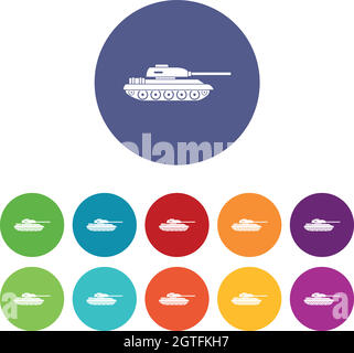 Symbole für Tanksatz Stock Vektor