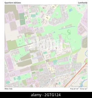 Quartiere Adriano, Mailand, Italien, Lombardei, N 45 30' 59'', E 9 14' 45'', map, Timeless Map veröffentlicht im Jahr 2021. Reisende, Entdecker und Abenteurer wie Florence Nightingale, David Livingstone, Ernest Shackleton, Lewis and Clark und Sherlock Holmes haben sich bei der Planung von Reisen zu den entlegensten Ecken der Welt auf Karten verlassen.Timeless Maps kartiert die meisten Orte auf der Welt und zeigt die Verwirklichung großer Träume Stockfoto