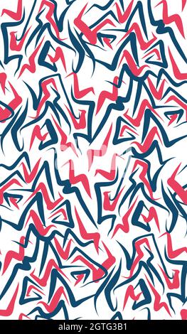 Abstrakte nahtlose Hintergrund nahtlose Muster, Vektor-Illustration. Freihandzeichnungen . Stock Vektor