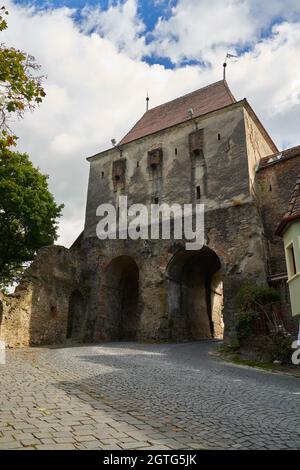 19. September 2021, Sighisoara, Rumänien: Bilder mit der einzigen bewohnten mittelalterlichen Zitadelle Europas, Sighisoara, die zum UNESCO-Weltkulturerbe gehört Stockfoto