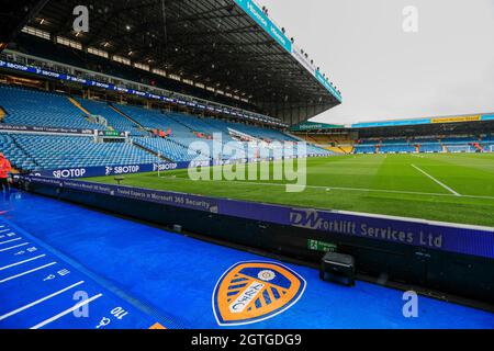 Allgemeiner Blick in das Elland Road Stadium vor dem Spiel Stockfoto