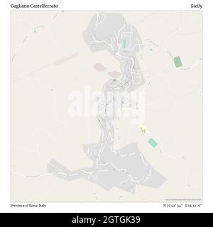 Gagliano Castelferrato, Provinz Enna, Italien, Sizilien, N 37 42' 34'', E 14 32' 6'', Karte, Timeless Map veröffentlicht im Jahr 2021. Reisende, Entdecker und Abenteurer wie Florence Nightingale, David Livingstone, Ernest Shackleton, Lewis and Clark und Sherlock Holmes haben sich bei der Planung von Reisen zu den entlegensten Ecken der Welt auf Karten verlassen.Timeless Maps kartiert die meisten Orte auf der Welt und zeigt die Verwirklichung großer Träume Stockfoto