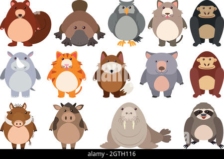 Satz von Zeichentrickfigur Stock Vektor