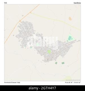 URI, Provincia di Sassari, Italien, Sardinien, N 40 38' 18'', E 8 29' 19'', map, Timeless Map veröffentlicht im Jahr 2021. Reisende, Entdecker und Abenteurer wie Florence Nightingale, David Livingstone, Ernest Shackleton, Lewis and Clark und Sherlock Holmes haben sich bei der Planung von Reisen zu den entlegensten Ecken der Welt auf Karten verlassen.Timeless Maps kartiert die meisten Orte auf der Welt und zeigt die Verwirklichung großer Träume Stockfoto