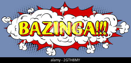 Bazinga - Comics Wort. Vector Retro abstrakt Comic-Sprechblase Stock Vektor