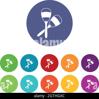 Symbole für Maracas Set Stock Vektor