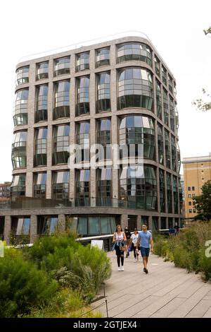 Laternenhaus Wohnungen neben dem High Line Park in Chelsea Manhattan NYC Stockfoto