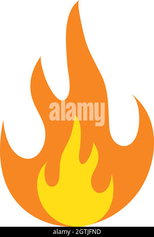 Feuer Flamme Logo Symbol Vektor Illustration Design Stock Vektor