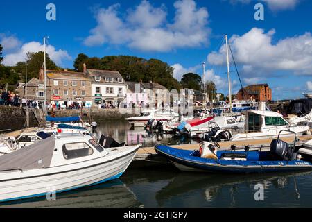 Der Hafen in Padstow, Cornwall, England, Großbritannien Stockfoto