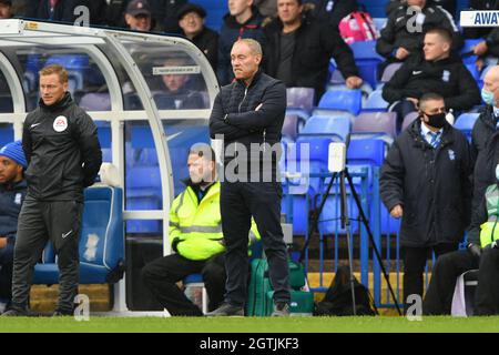 NOTTINGHAM, GROSSBRITANNIEN. 2. OKTOBER Steve Cooper, Cheftrainer des Nottingham Forest, während des Sky Bet Championship-Spiels zwischen Birmingham City und Nottingham Forest in St Andrews, Birmingham, am Samstag, den 2. Oktober 2021. (Kredit: Jon Hobley | MI News) Kredit: MI Nachrichten & Sport /Alamy Live News Stockfoto