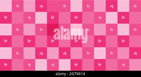 Abstrakt Hintergrund Herzen Symbole Dekoration, kariert Stoff Textil Baby Verpackung Papier Textur Tapete Vorlage Muster nahtlose Vektor Illustration Stock Vektor