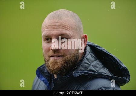 Featherstone, England - 2. Oktober 2021 - Halifax Panthers Cheftrainer Simon Grix vor der Rugby League Betfred Championship, Halbfinale-Play-off, Featherstone Rovers vs Halifax Panthers im Millennium Stadium, Featherstone, UK Dean Williams Stockfoto