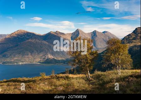 Die fünf Schwestern von Kintail von Mam Ratagan aus gesehen Stockfoto