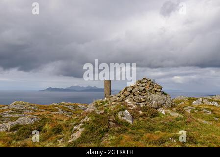 Blick vom Gipfel des Beinn A'Bhaillidh Stockfoto