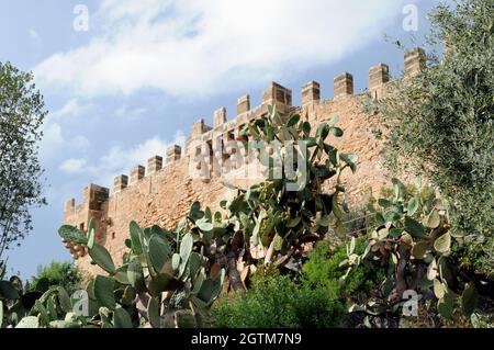 Capdepera auf der Insel Mallorca stammt aus dem 13. Jahrhundert in seiner heutigen Form. Es wurde wunderschön restauriert und ist ein toller Ort für einen Besuch Stockfoto