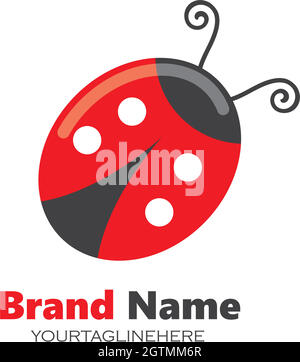 ladybug Vektor Symbol Illustration Design Stock Vektor