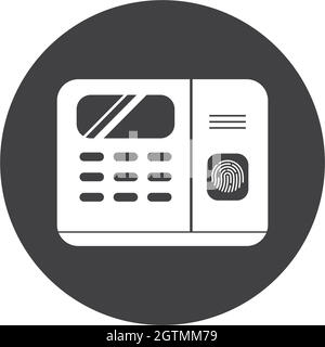 Fingerabdruck-Scanner Maschine Symbol Vektor Illustration Design Stock Vektor