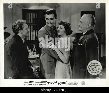 SPENCER TRACY CLARK GABLE CLAUDETTE COLBERT und FRANK MORGAN in DER BOOM-STADT 1940 Regisseur JACK CONWAY Drehbuch John Lee Mahin nach einer Geschichte von James Edward Grant Gilbert Adrian Musik Franz Waxman Metro Goldwyn Mayer Stockfoto