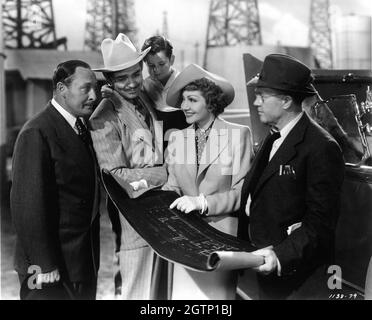 LIONEL ATWILL CLARK GABLE CASEY JOHNSON CLAUDETTE COLBERT und HARRY HAYDEN in DER BOOM-STADT 1940 Regisseur JACK CONWAY Drehbuch John Lee Mahin nach einer Geschichte von James Edward Grant Gilbert Adrian Musik Franz Waxman Metro Goldwyn Mayer Stockfoto