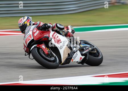 Austin, Texas, USA. Oktober 2021. 30 TAKAAKI NAKAGAMI LCR Honda Idemitsu in Kurve 13. (Bild: © Hoss McBain/ZUMA Press Wire) Stockfoto