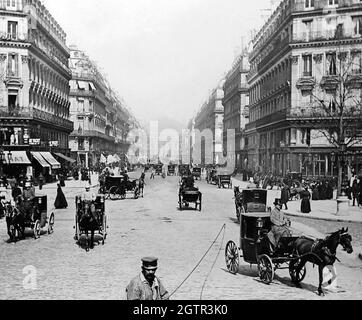 Avenue de l'Opera, Paris, viktorianische Zeit Stockfoto