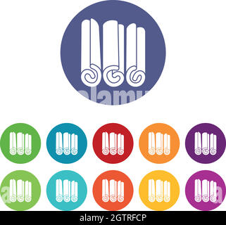 Zimtstangen Set Symbole Stock Vektor