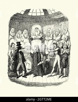 Vintage Illustration der Kaufmann von Venedig: Eine Legende Italiens eine Szene aus den Ingoldsby-Legenden Stockfoto