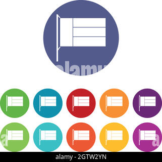 Symbole für Flaggensatz Stock Vektor