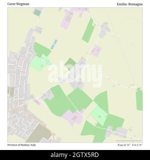 Corte Wegman, Provinz Modena, Italien, Emilia-Romagna, N 44 51' 11'', E 11 5' 0'', map, Timeless Map veröffentlicht im Jahr 2021. Reisende, Entdecker und Abenteurer wie Florence Nightingale, David Livingstone, Ernest Shackleton, Lewis and Clark und Sherlock Holmes haben sich bei der Planung von Reisen zu den entlegensten Ecken der Welt auf Karten verlassen.Timeless Maps kartiert die meisten Orte auf der Welt und zeigt die Verwirklichung großer Träume Stockfoto