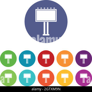 Symbole für Werbetafeln Stock Vektor