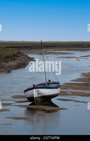 Burham Eierstock Staithen bei Ebbe im September Stockfoto