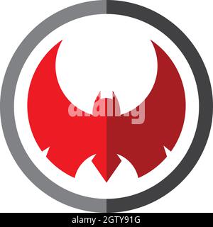 Vektor des Logos der Fledermausilustration Stock Vektor