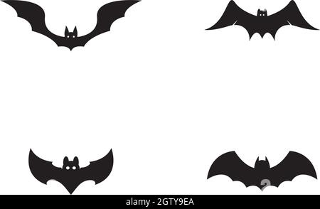 Bat Ilustration Vektor Symbol Logo Vorlage Stock Vektor